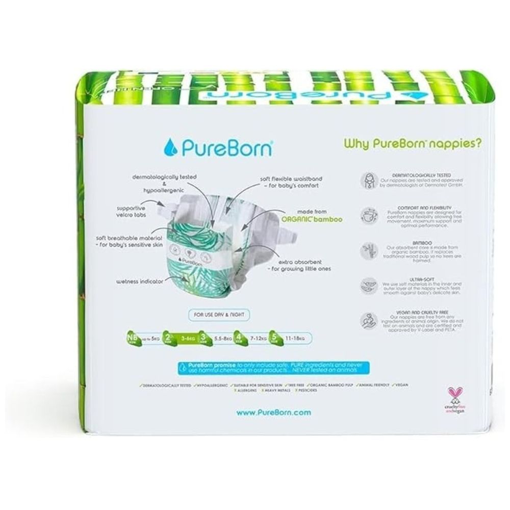 Pureborn - Single Pack Nappies Size 6 - 16-20kg - 20pcs - Print may vary