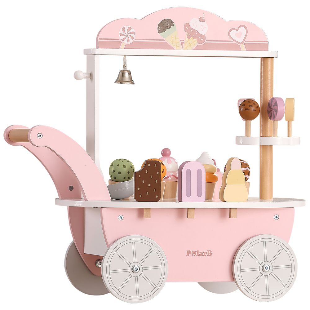 Viga - Wooden Mini Ice Cream Shop Roleplay Toy Develops Creativity & Skills