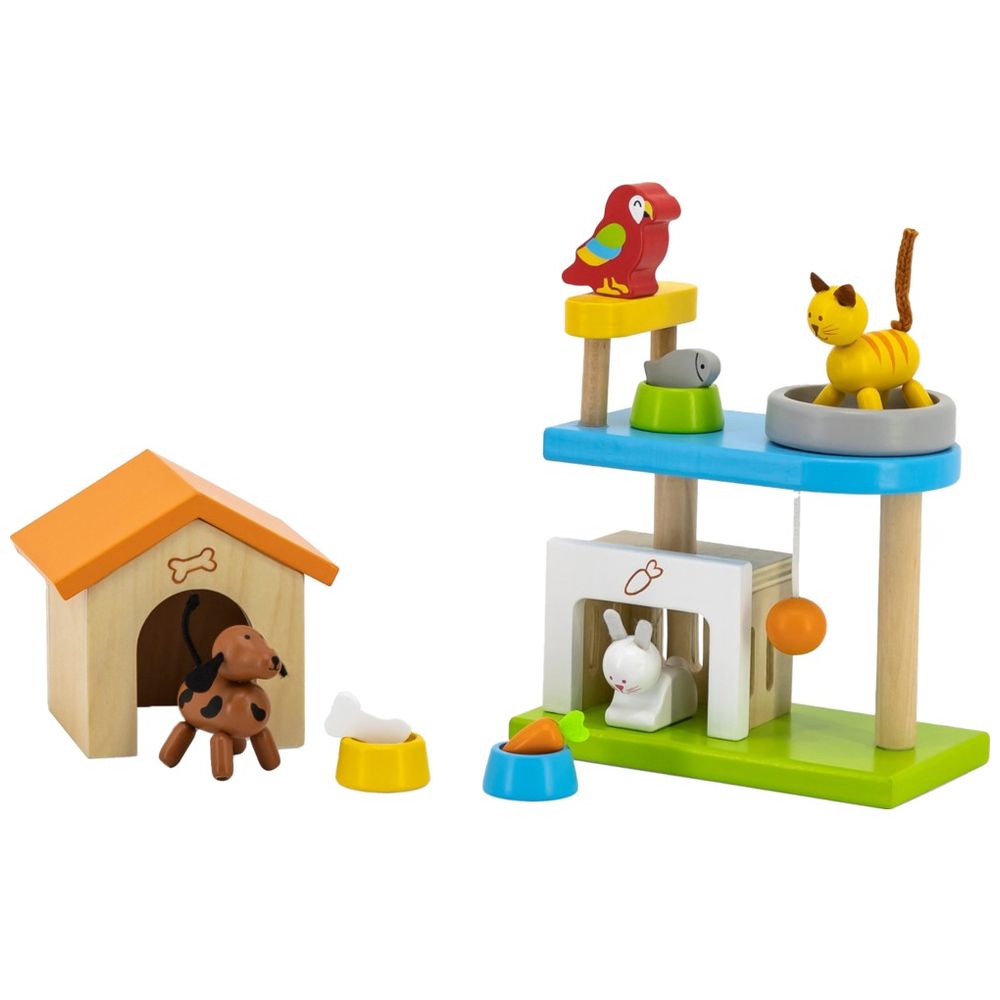 Viga - My Pets Roleplay Set - 4 Figures Feeding Accessories