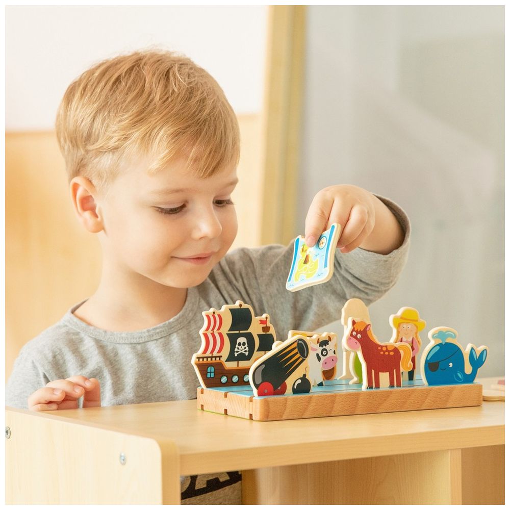 Viga - Space & Distance Learning Toy - 1pc Montessori Wooden Playset Spatial Awareness