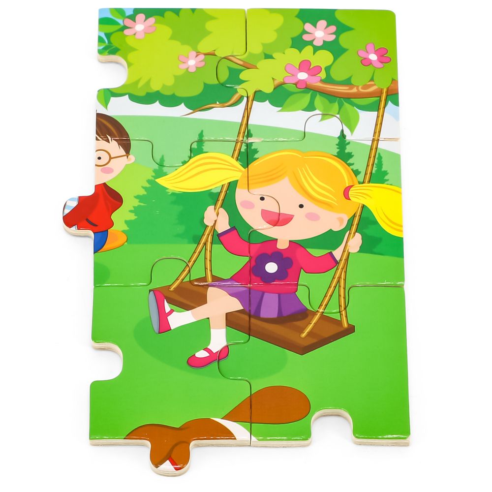 Viga - Spring Seasonal Jigsaw Puzzle - 24pcs Montessori Wooden Toy