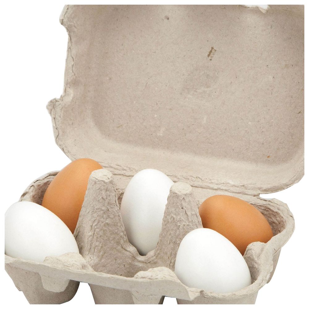 Viga - Wooden Eggs Roleplay Toy - 6pcs - Pretend Play Food Set