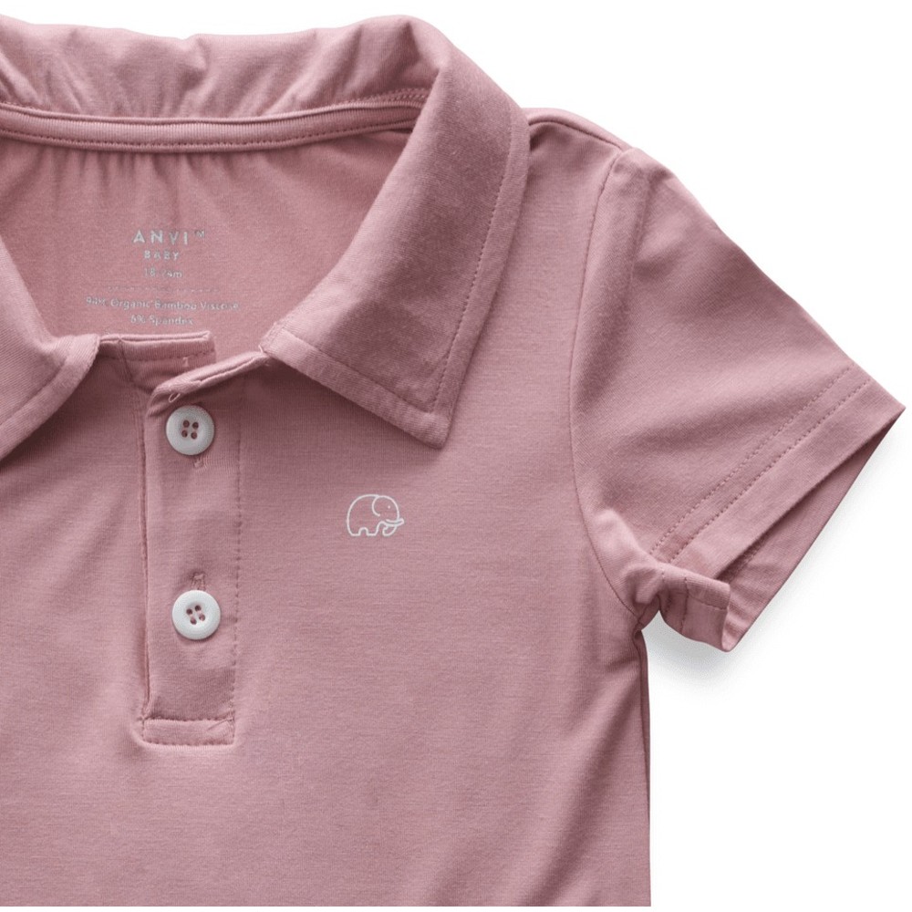 Anvi Baby - Personalized Short Sleeves Polo T-Shirt - Lilac_18-24M