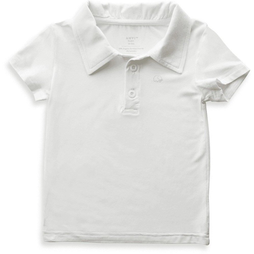 Anvi Baby - Personalized Baby Short Sleeves Polo T-Shirt - White_18-24M
