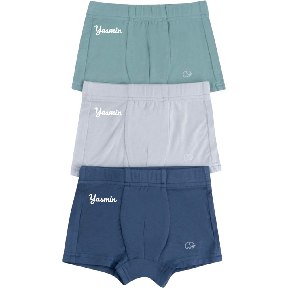 أنفي بيبي - طقم سراويل داخلية قابل للتخصيص - خيزران عضوي - 2-3 سنوات - 3 قطع