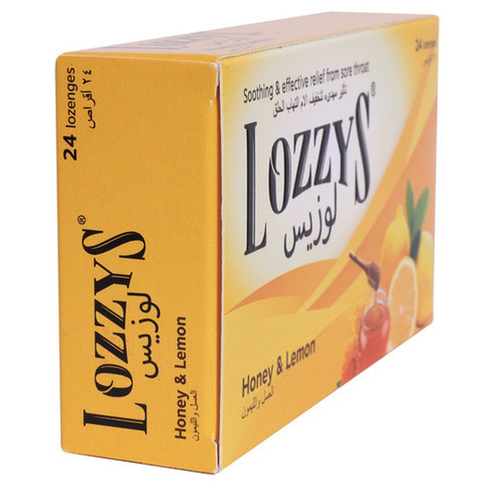 Lozzys - Sore Throat Relief Lozenges - Honey & Lemon - 24 Pcs