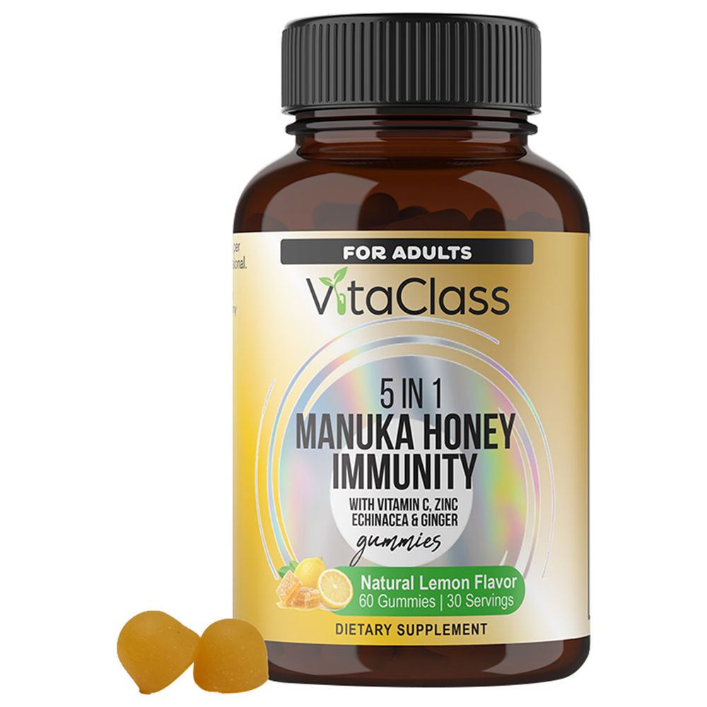 Vitaclass - 5-in-1 Manuka Honey Immunity Gummies For Adults - 60 Pcs