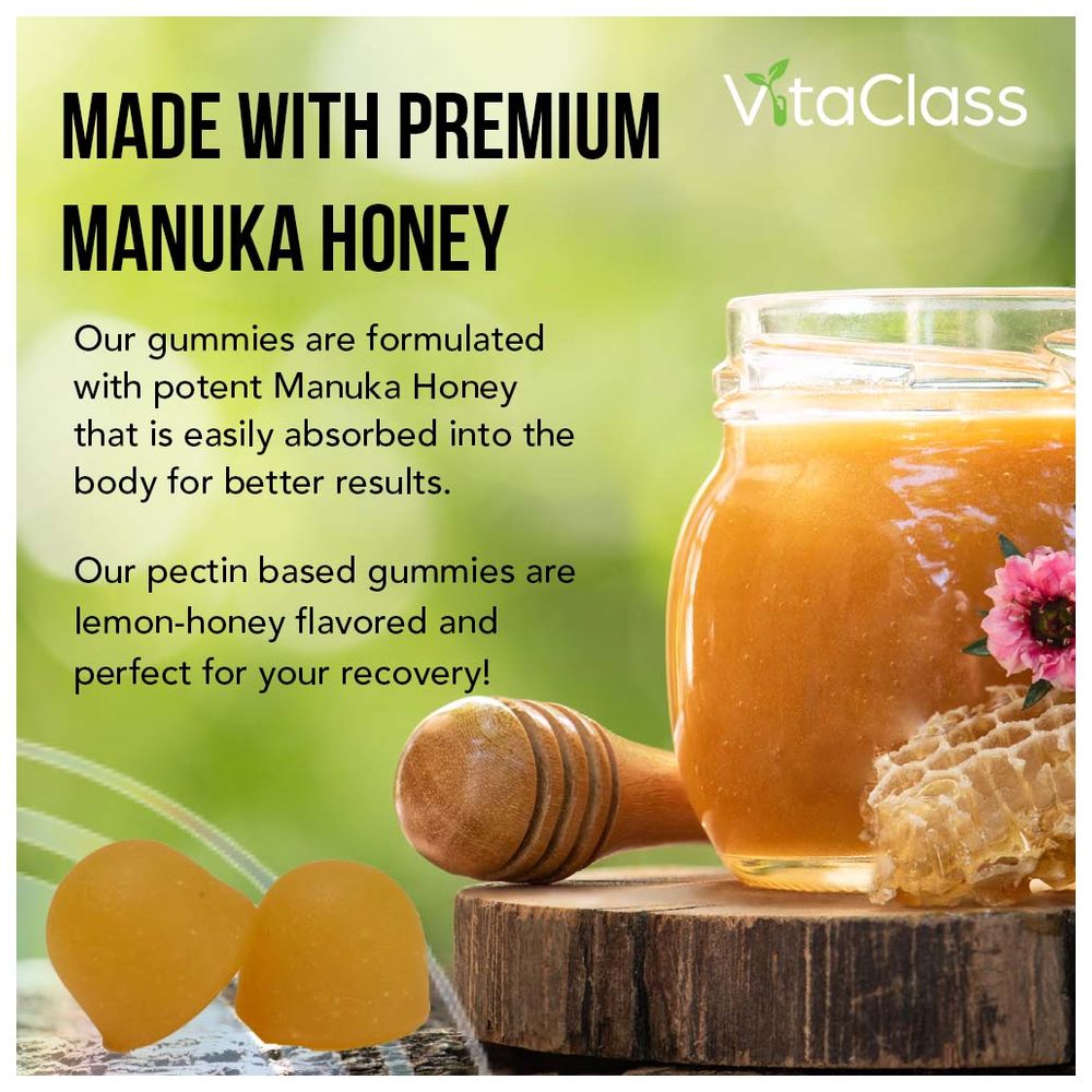 Vitaclass - 5-in-1 Manuka Honey Immunity Gummies For Adults - 60 Pcs