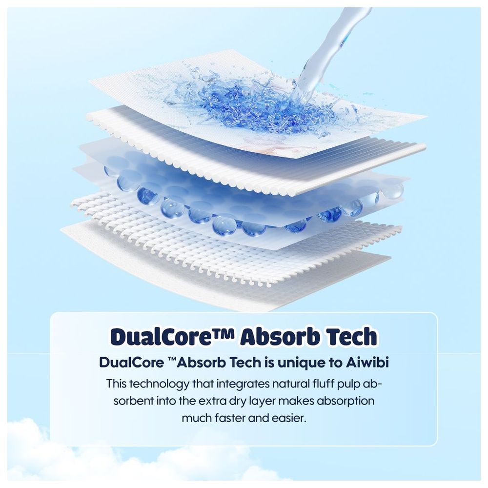 أيويبي - سراويل نوم للأطفال فائقة النحافة والنعومة - 9-14 كجم - 44 قطعة - مقاس كبير