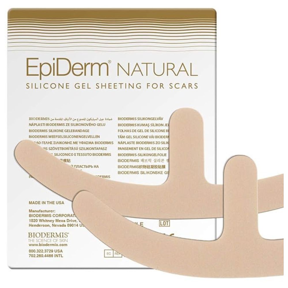 Bioderms - Epiderm Fabric Lined Silicone Gel Scar Sheets - Natural - 2 Pcs