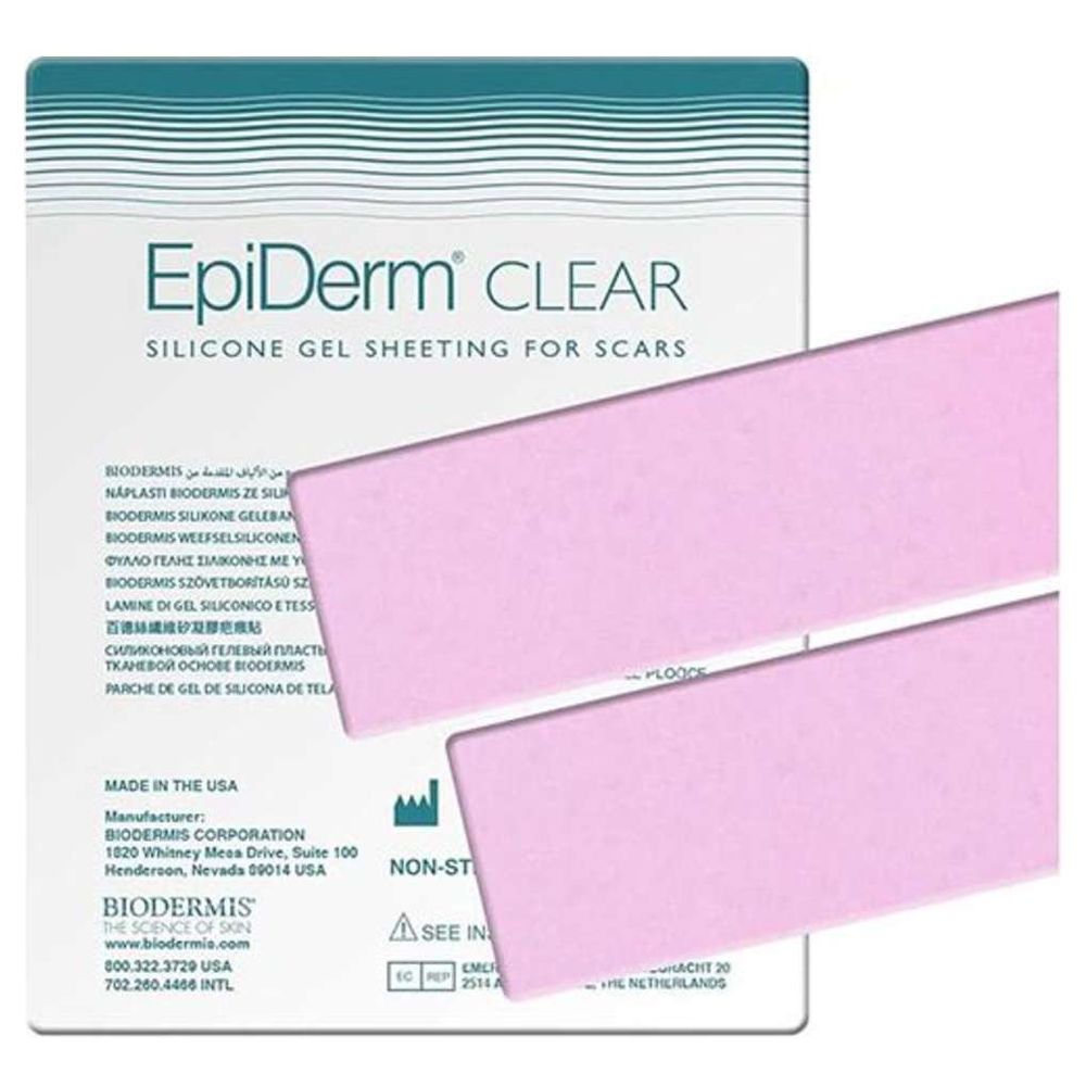 Bioderms - Epiderm Silicone Gel Scar Strips - Clear - 2 Pcs