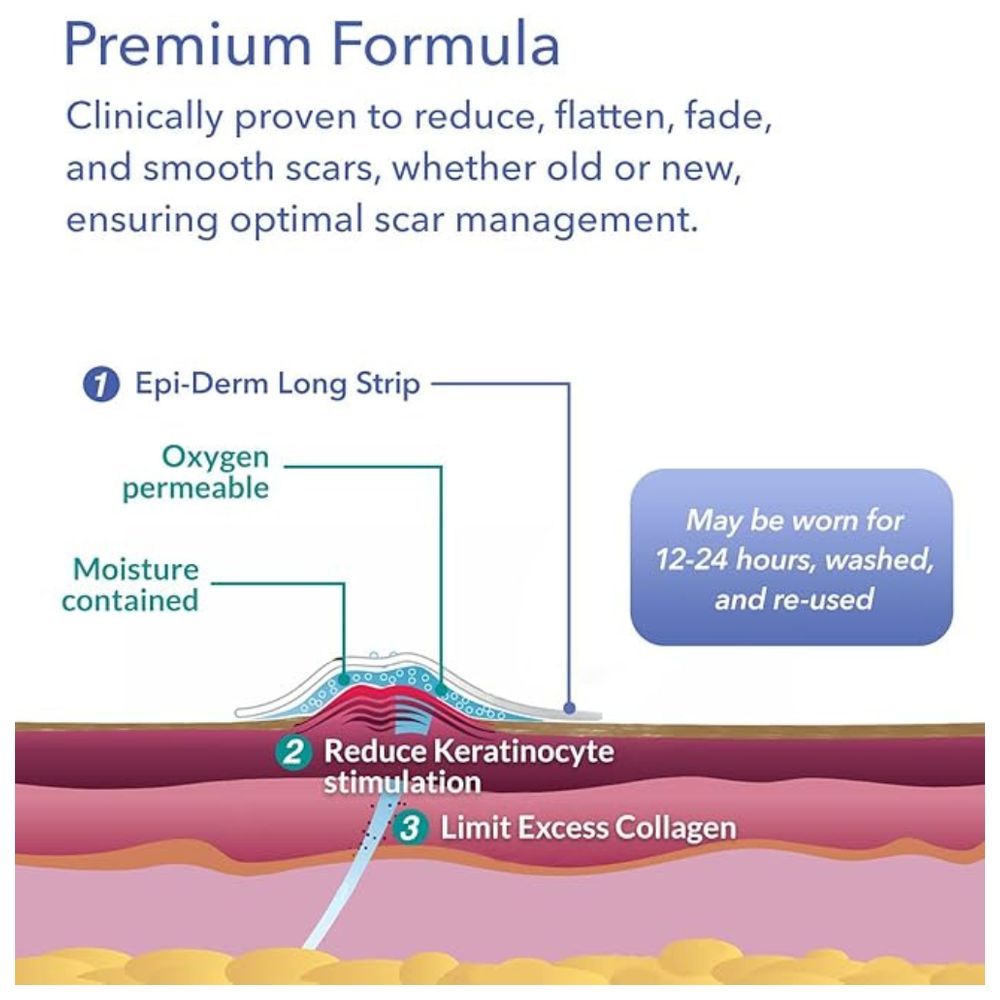 Bioderms - Epiderm Silicone Gel Scar Strips - Clear - 2 Pcs