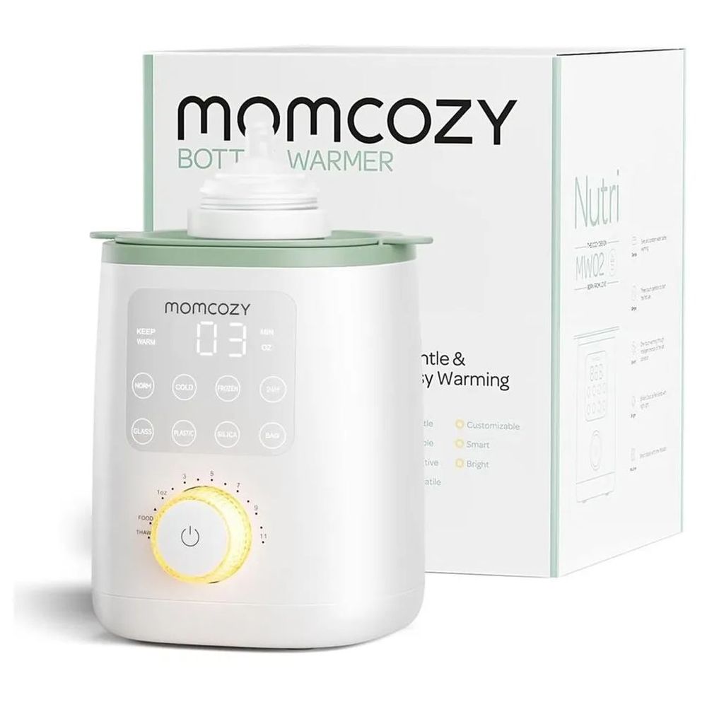 Momcozy Nutri Smart Baby Bottle Warmer - White/Green
