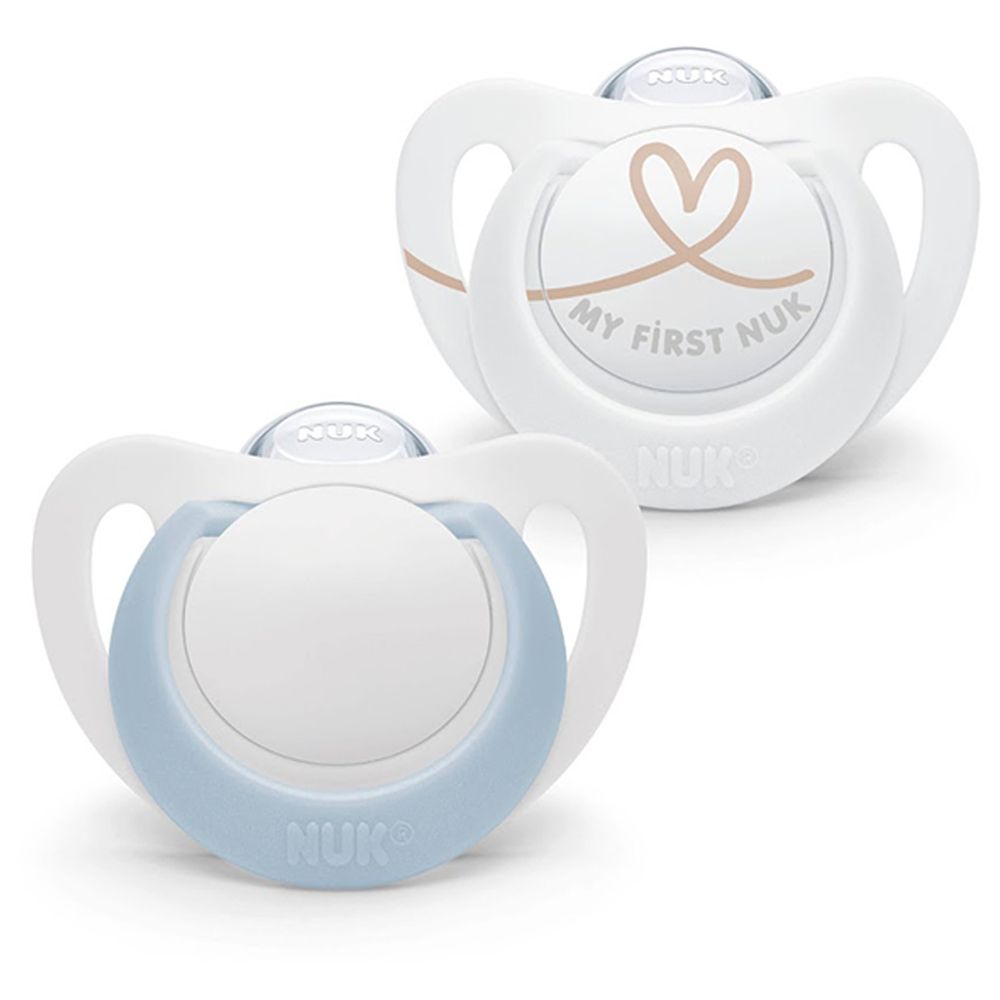 Nuk - Star Silicone Soother - 0-6M - Style May Vary