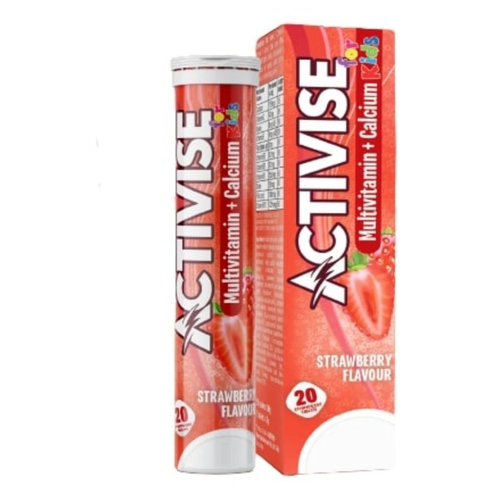 Activise Kids Multivitamin Calcium Strawberry Tablet 20 s