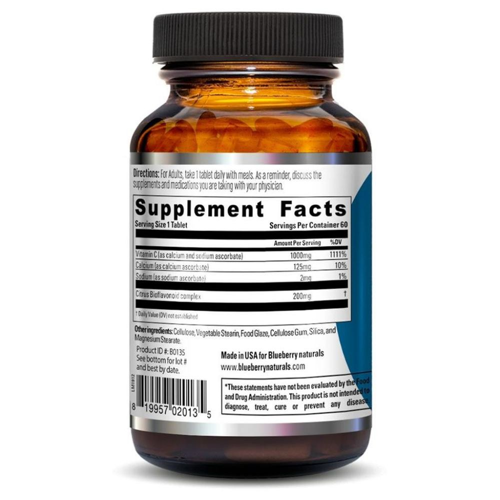 Blueberry Naturals - Buffered Quick C 1000mg Tablets 60's