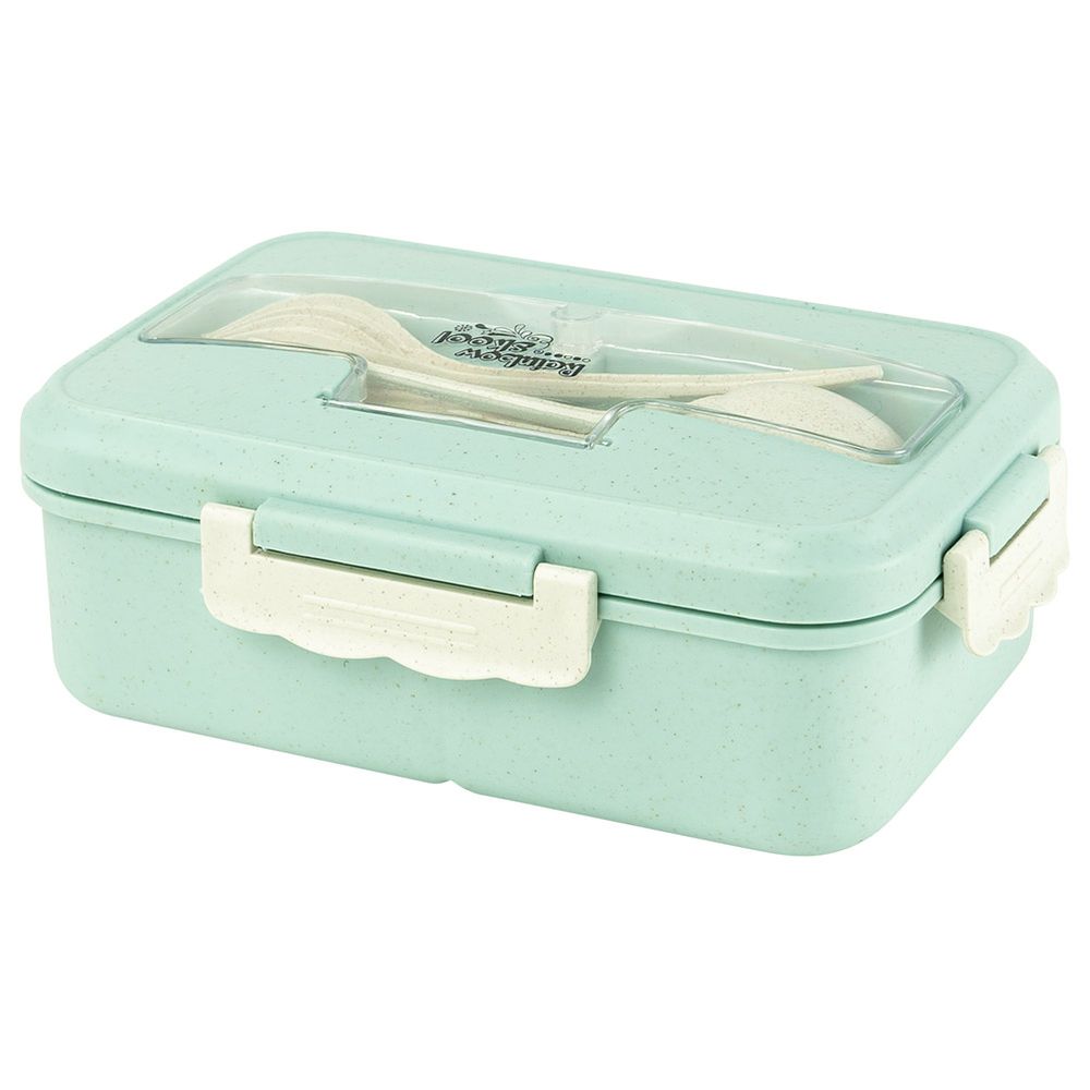 Rainbow Skool - 4 Compartment Lunchbox With Cutlery -1000ml - Blue