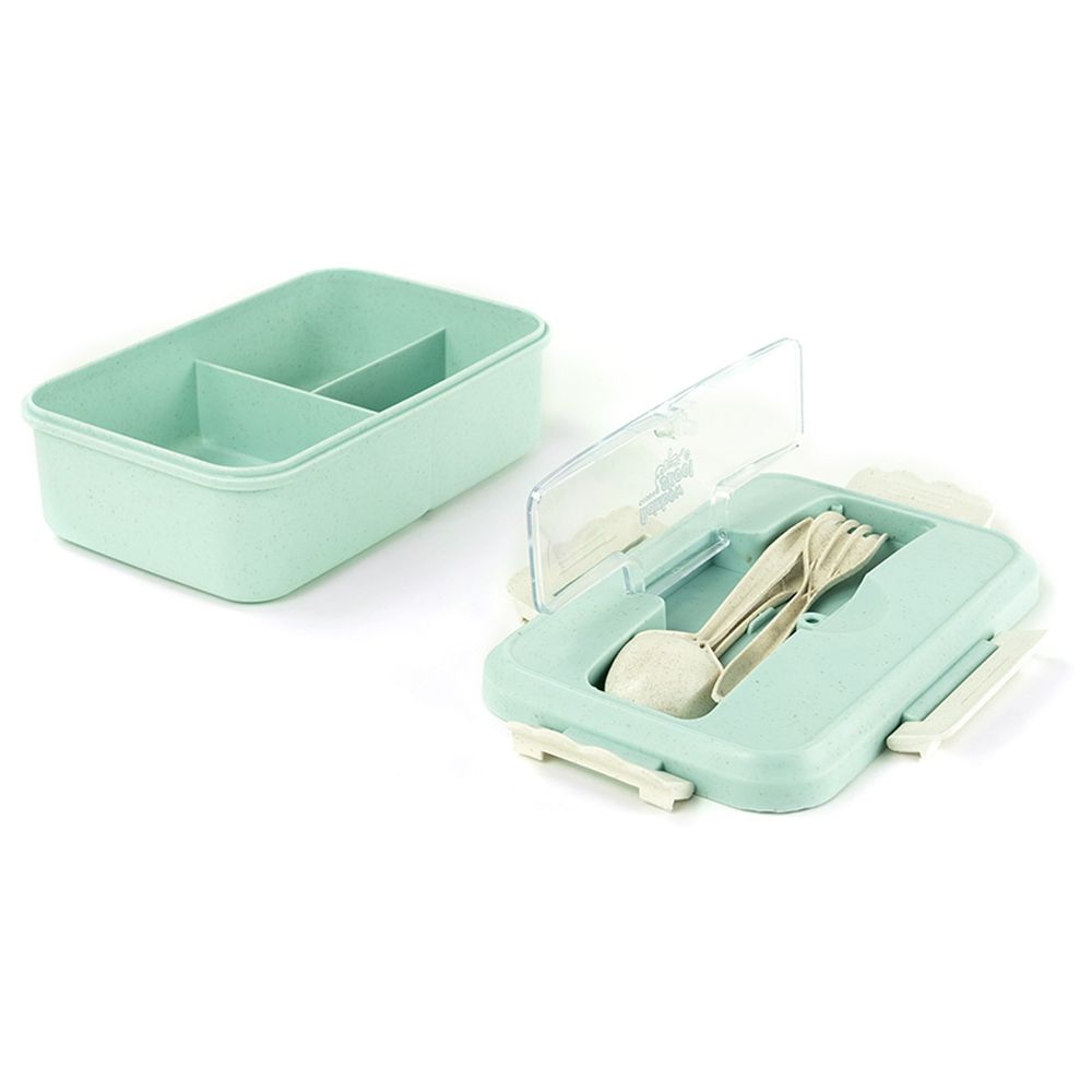 Rainbow Skool - 4 Compartment Lunchbox With Cutlery -1000ml - Blue