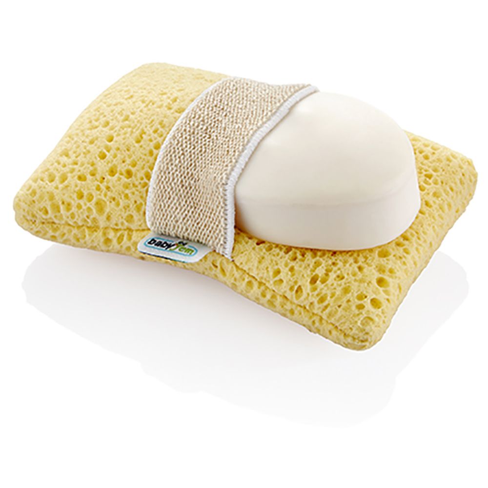 Babyjem - Bath Sponge with Holder - Yellow