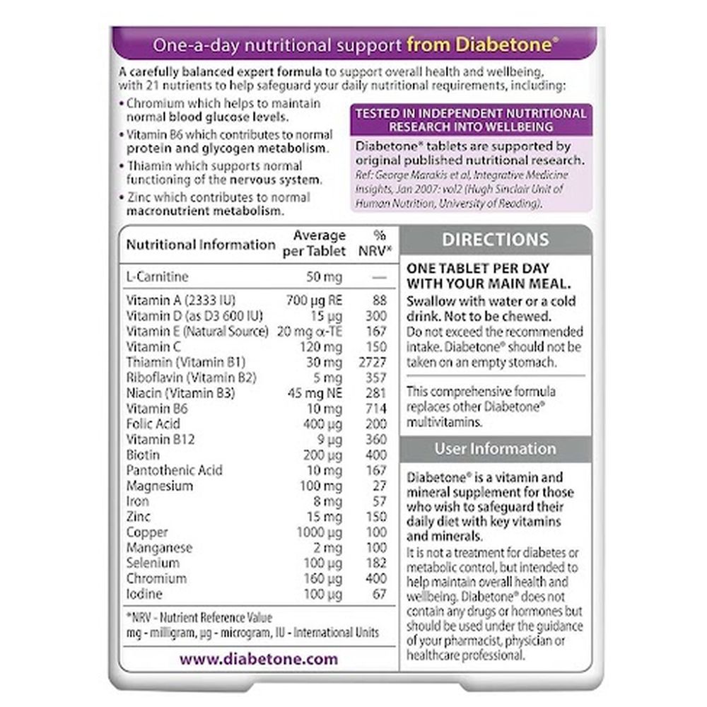 Vitabiotics - Diabetone 30 Tablets