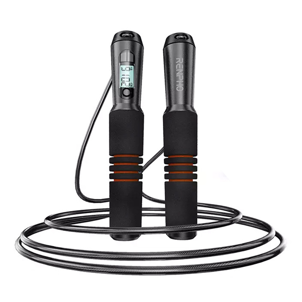 Renpho - Smart Jump Skipping Rope With App Data Analysis - Black