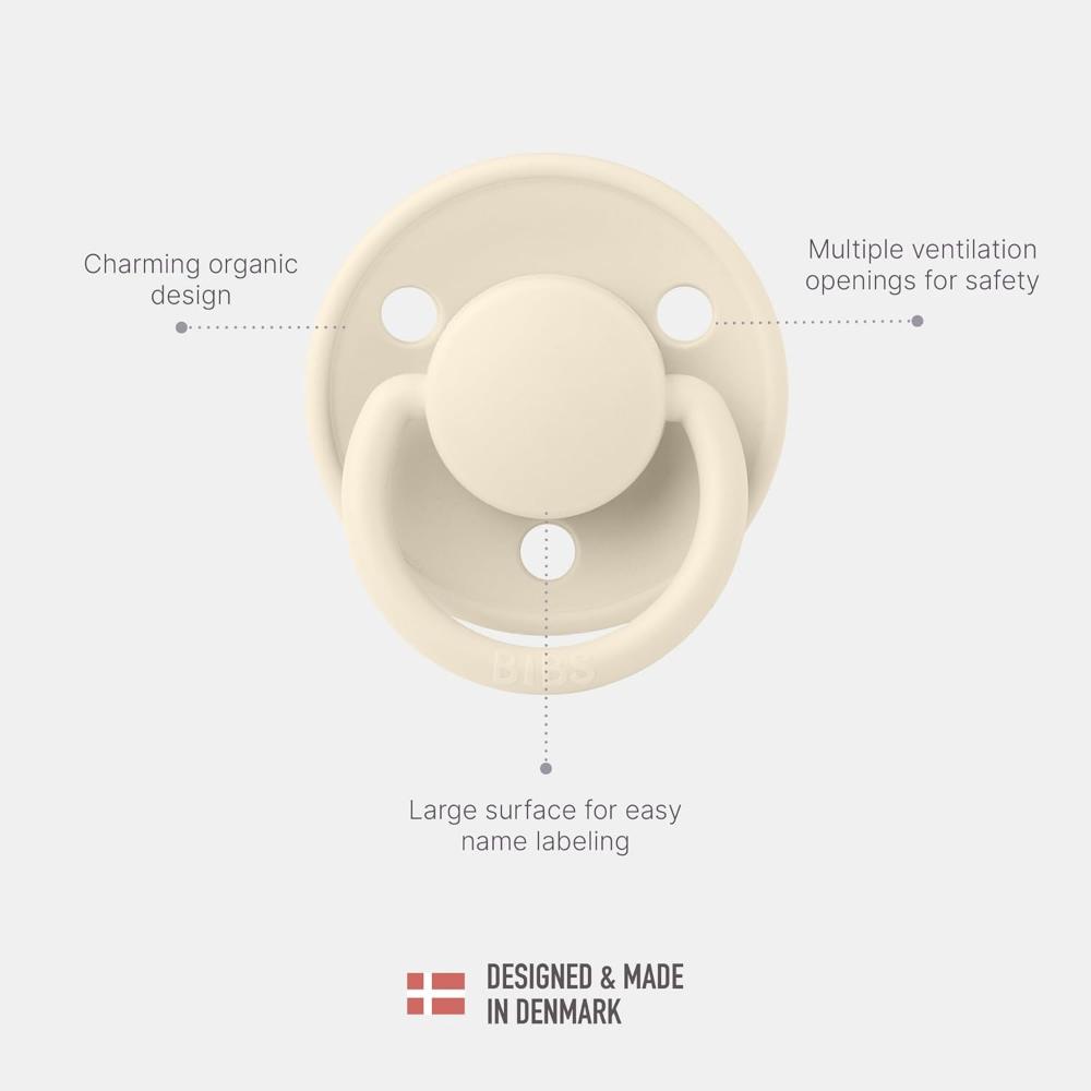 بيبس - لهاية ديلوكس - سيليكون - 0-3 سنوات - فانيلا/مشمشي - عدد 2
