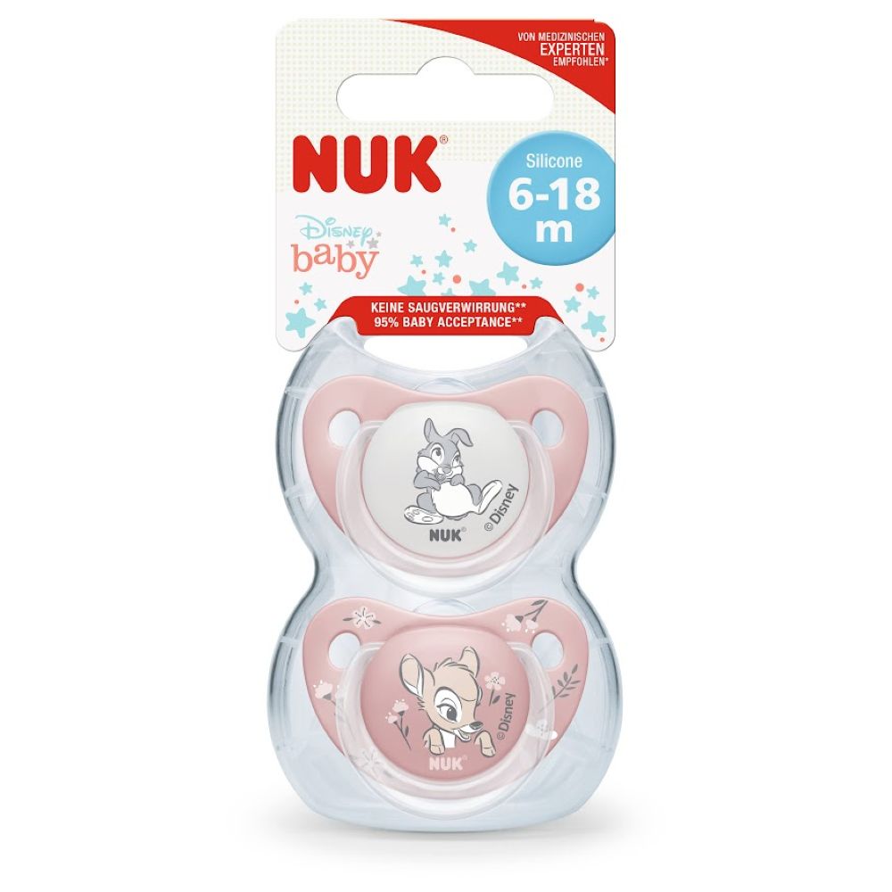 Nuk - Disney Bambi Trendline Silicone Soother - 6-18M - 2pcs