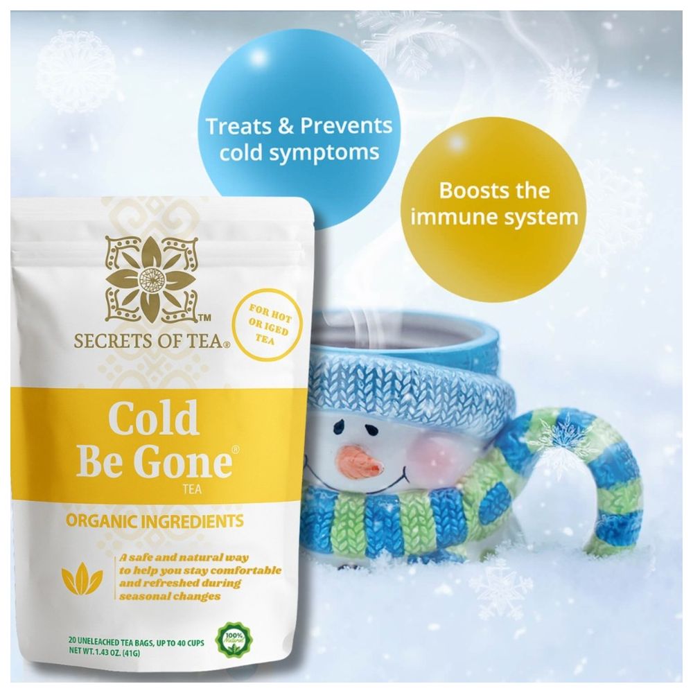 سيكرتس أوف تي - شاي تخفيف نزلات البرد وتعزيز المناعة - 40 غم