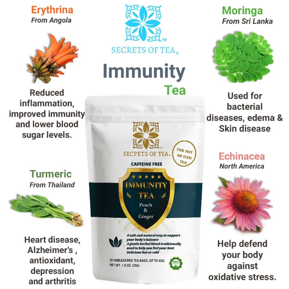 Secrets Of Tea - Immunity Tea - Peach - 40G