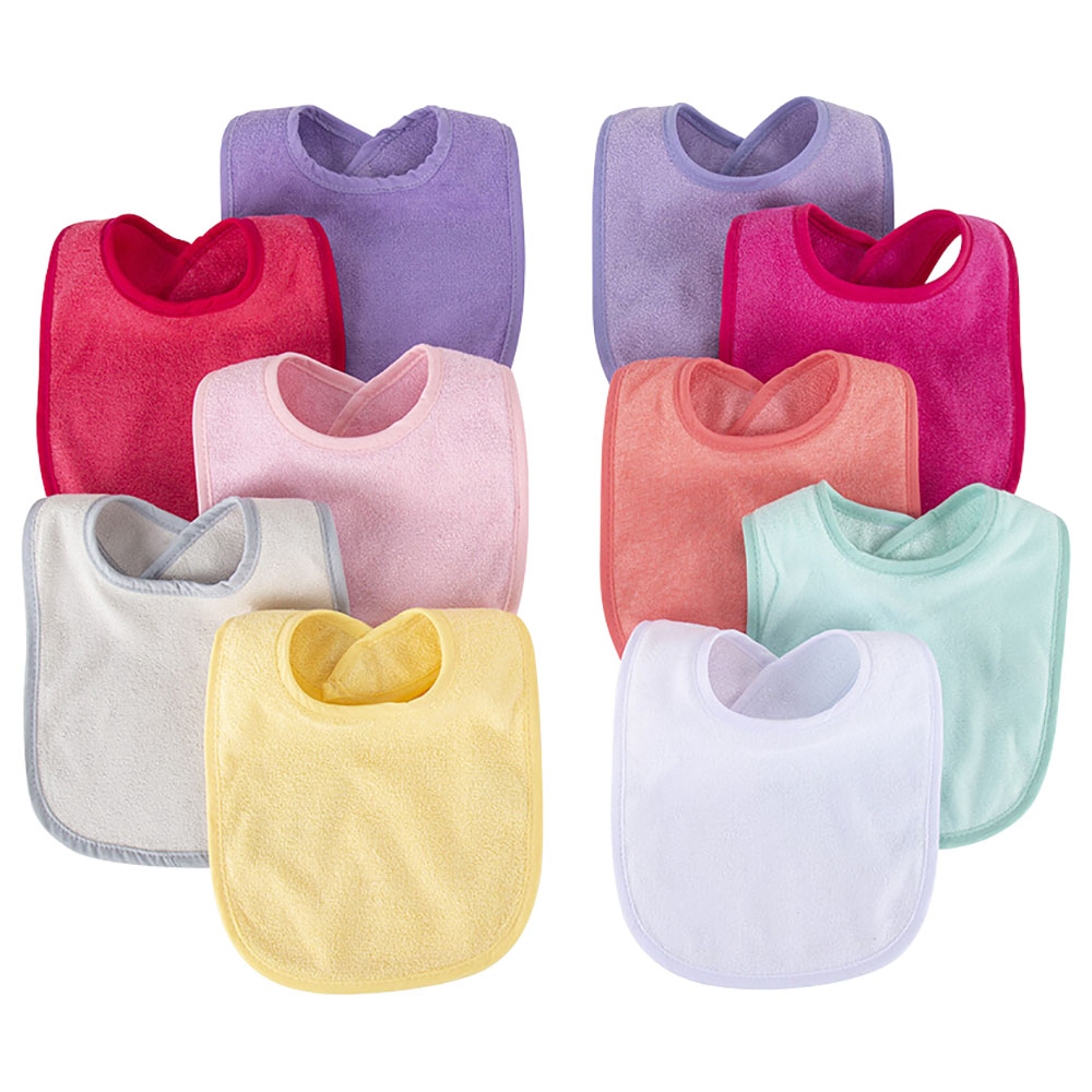 Sugar Sprinkle - Luxe Cotton Bibs - Pack Of 10 - Pink Pastel