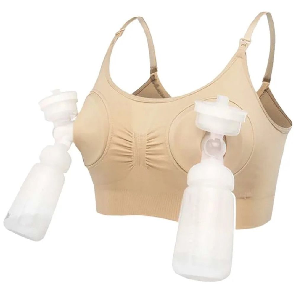Blooming Blossom - Hands-Free Pumping & Nursing Bra - Nude