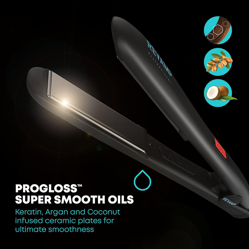 Revamp - Progloss Touch Digital Straightener - Black