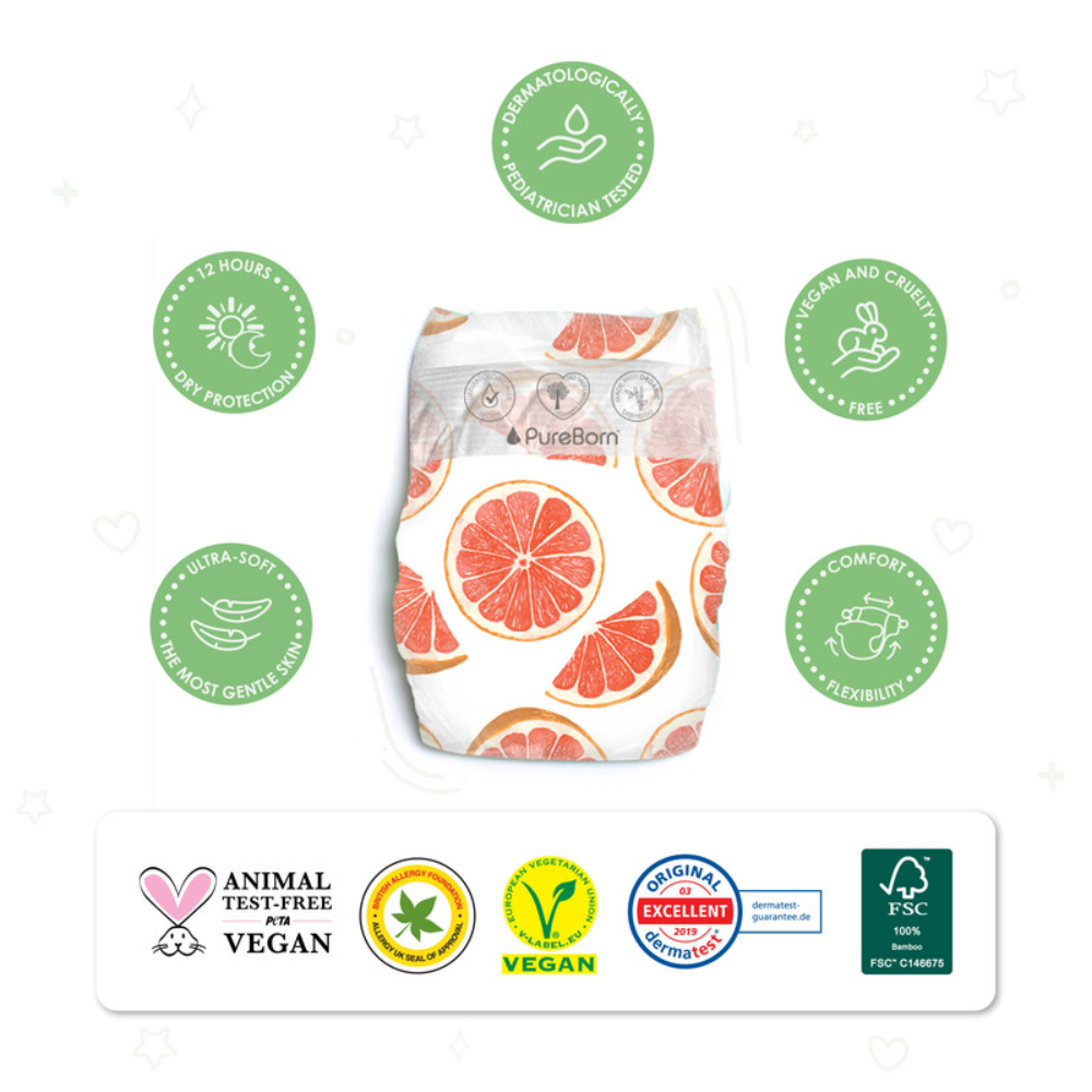 بيور بورن - حفاضات حجم 5 - 11-18 كلغ - 44 حفاض - عدد 3 - قد يختلف التصميم