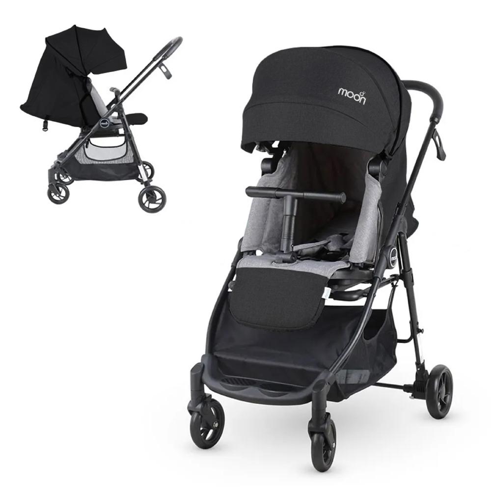Moon Revo 360 Degree Rotable Travel/Cabin Baby Stroller - Black