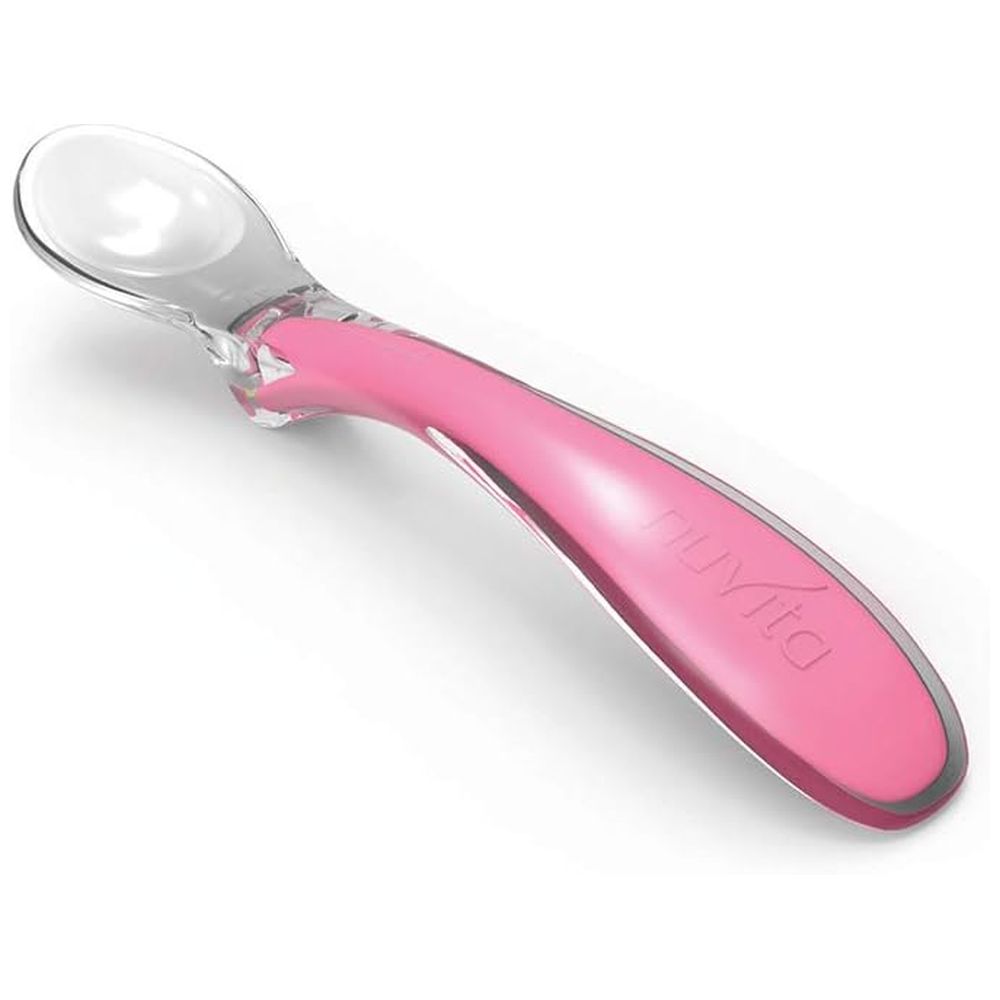 Nuvita Set of 2 Easy Eating Silicone Feeding Spoons - Pink