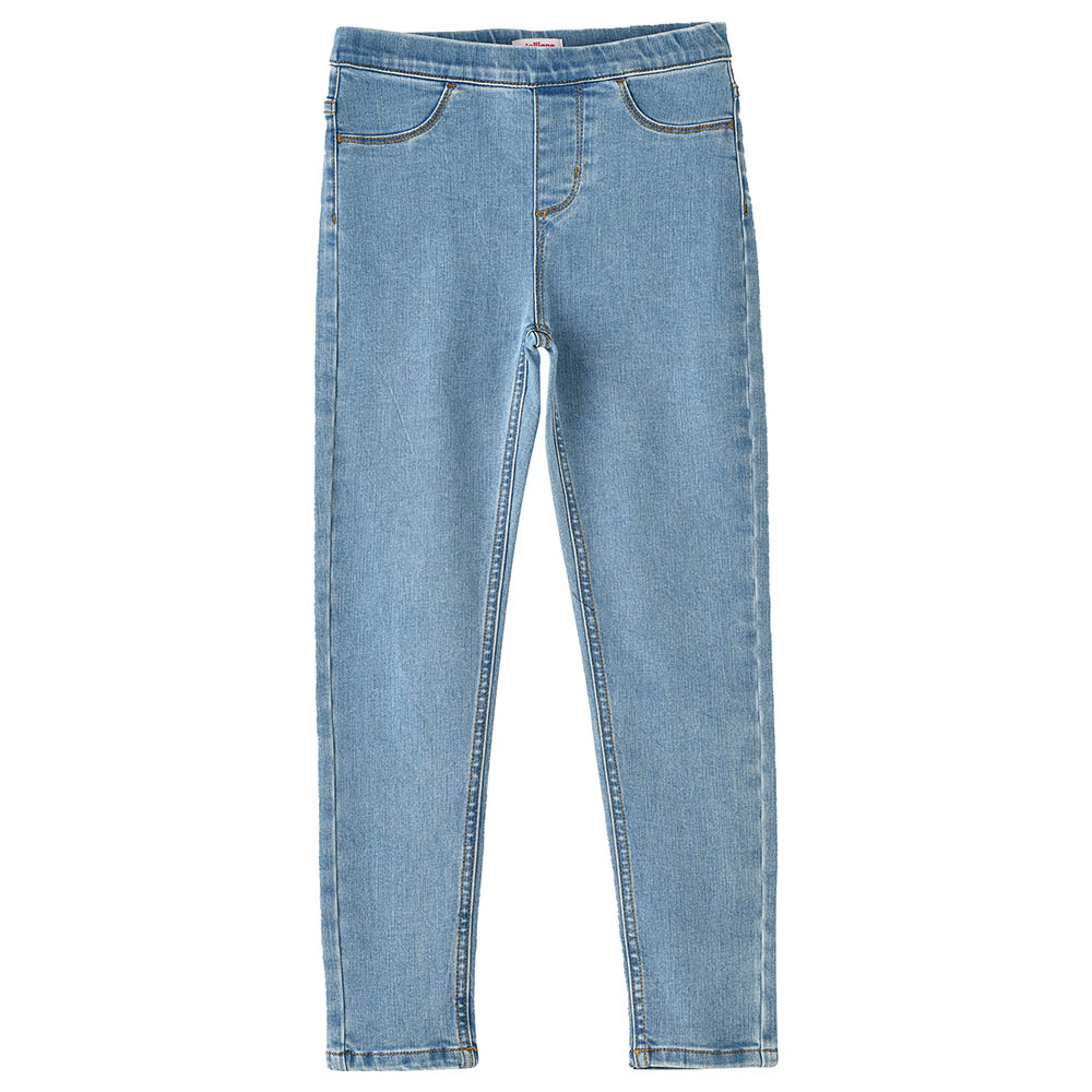 Jelliene - Junior Girls Soft Cotton-Blend Denim Jeggings - Light Blue