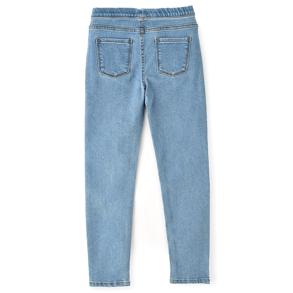 Jelliene - Junior Girls Soft Cotton-Blend Denim Jeggings - Light Blue