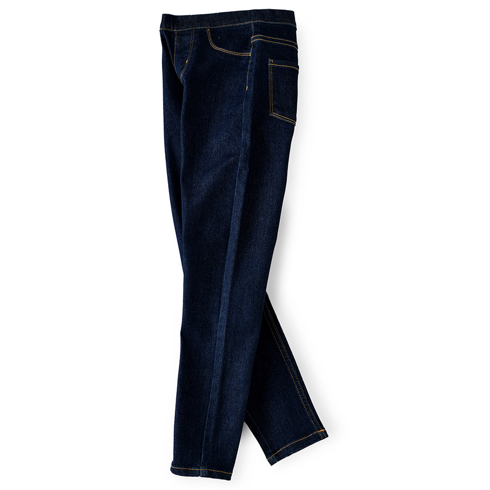 Jelliene - Junior Girls Soft Cotton-Blend Denim Jeggings - Navy Blue