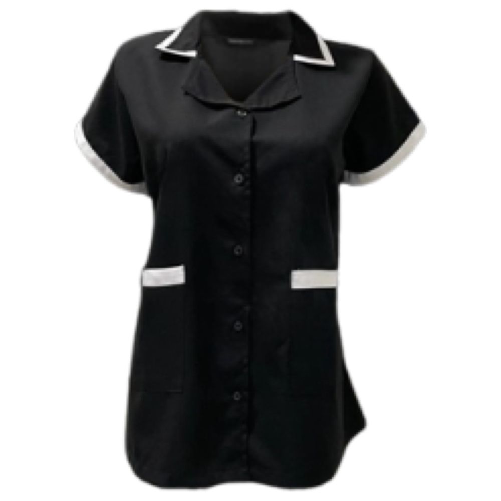 Veronica - 2pc-Set - Ladies Housekeeper Scrub Set - Black