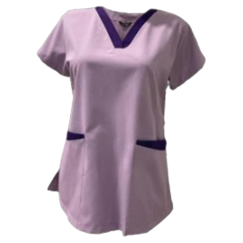 Veronica - 2pc-Set - Scrub Set Uniform With Patch - Light Purple