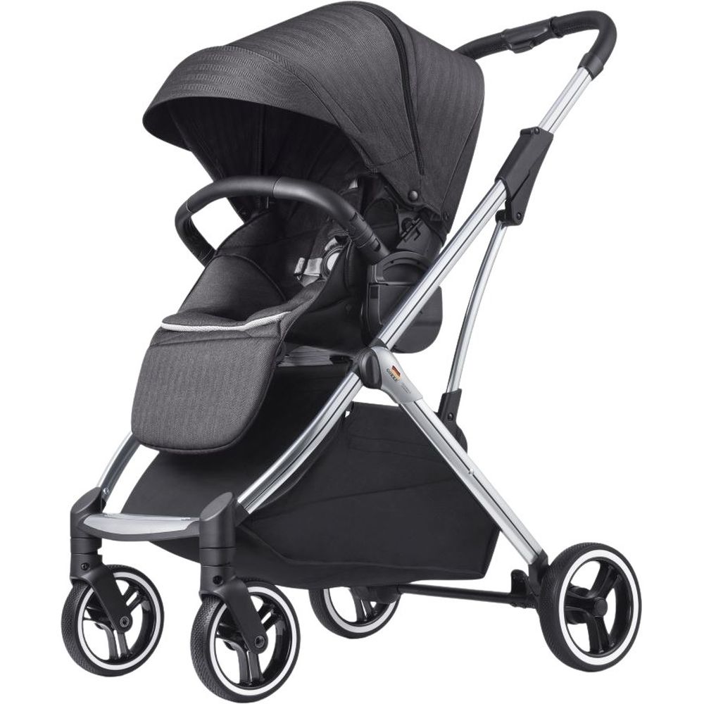 Gokke - Reversible Baby Stroller with Chrome Frame B108BL - Black