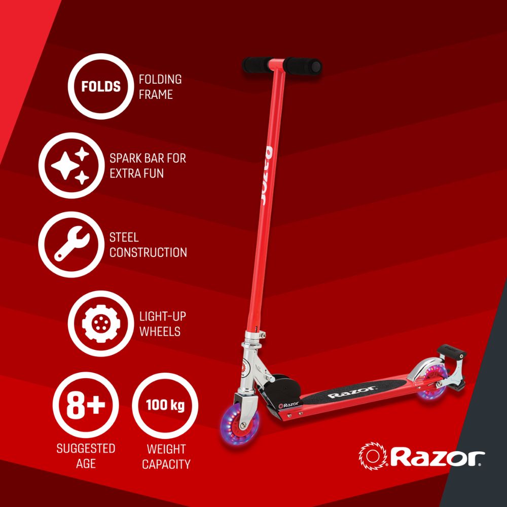 Razor - S Spark Sport Scooter - Red 