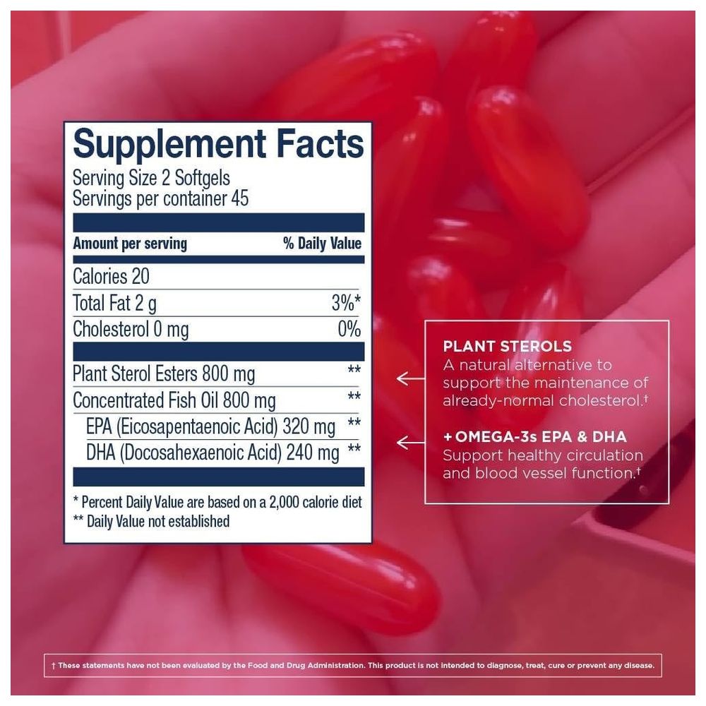 أفضل منتجات وايلي - كبسولات جيلاتينية لدعم الكوليسترول (90 كبسولة)