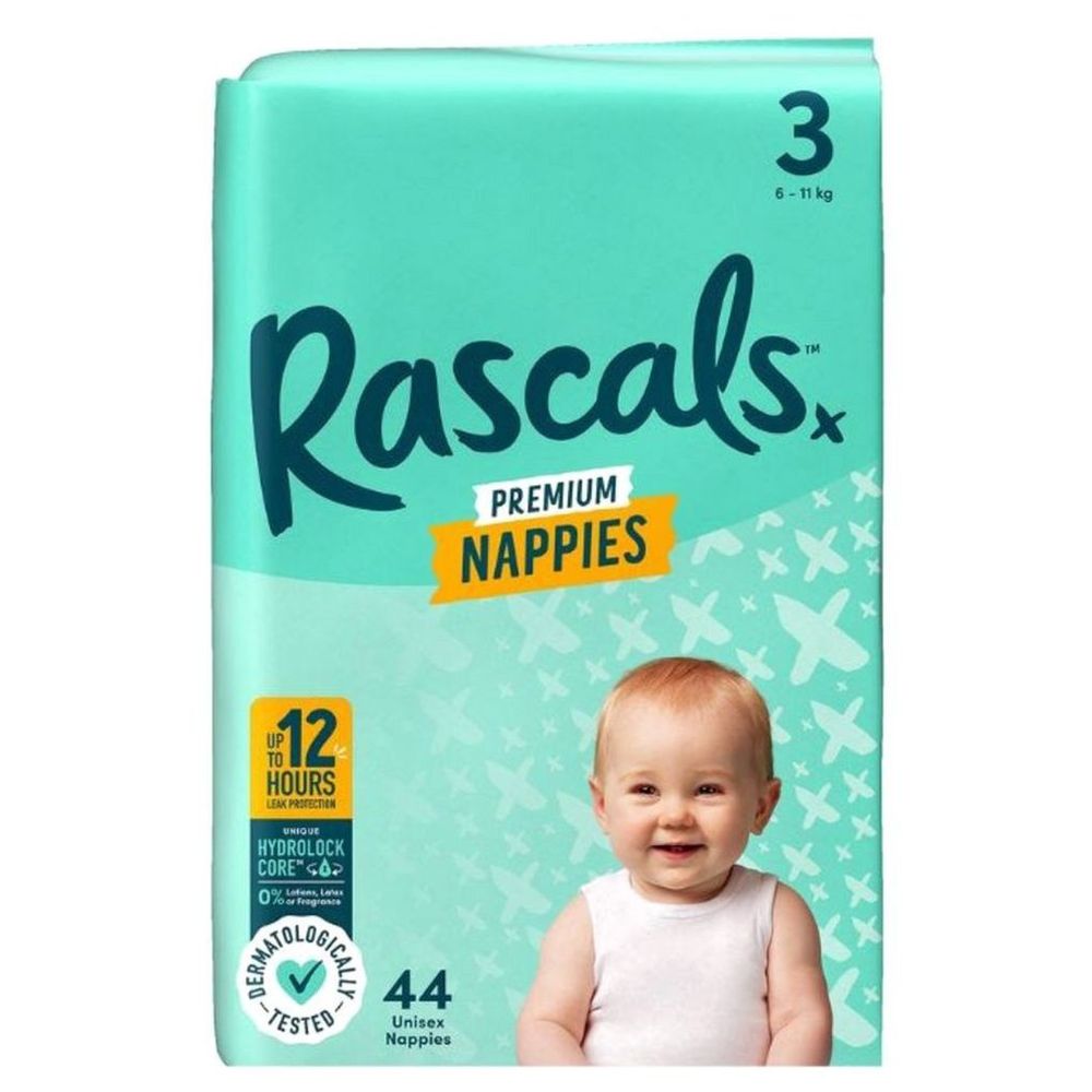 راسكال + فريندز - حفاضات أطفال فاخرة - 6-11 كلغ - 3 - 44 قطعة
