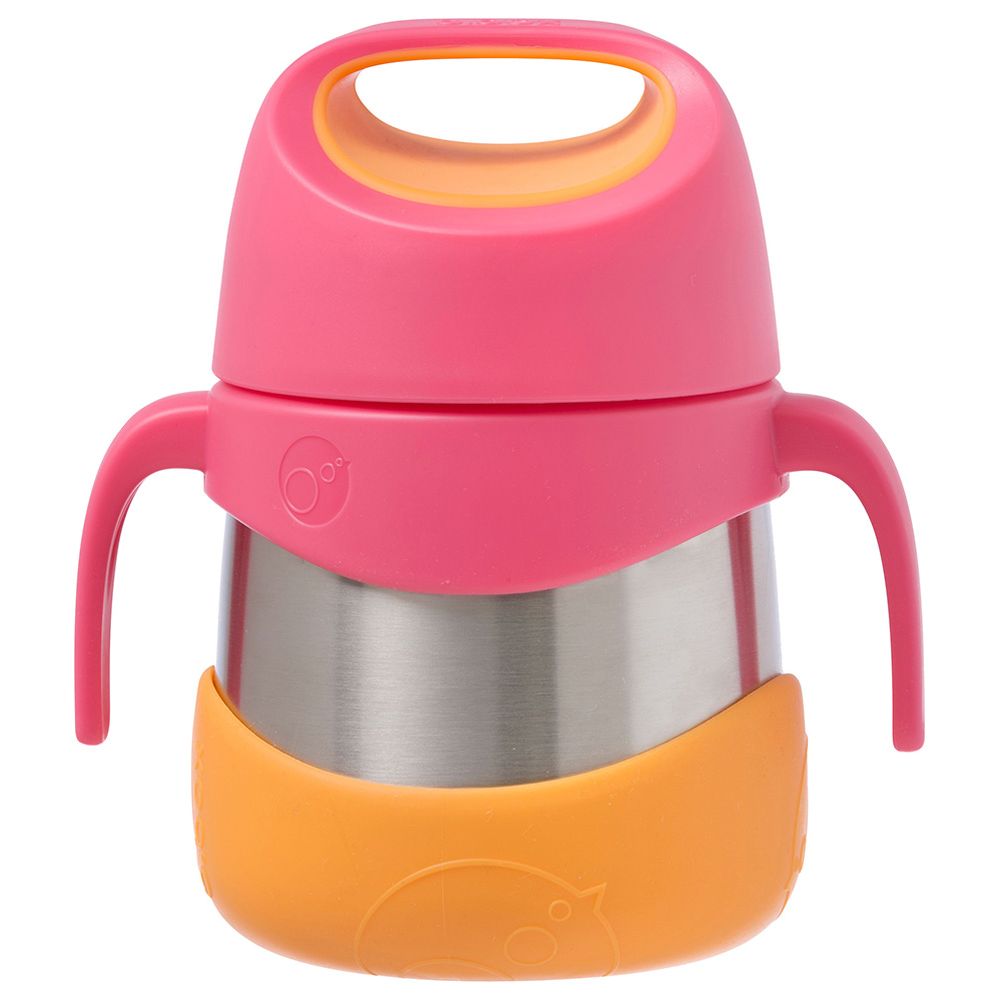 بي.بوكس - حافظة طعام معزولة وصندوق طعام صغيرة بأربعة أقسام - ستروبري شيك