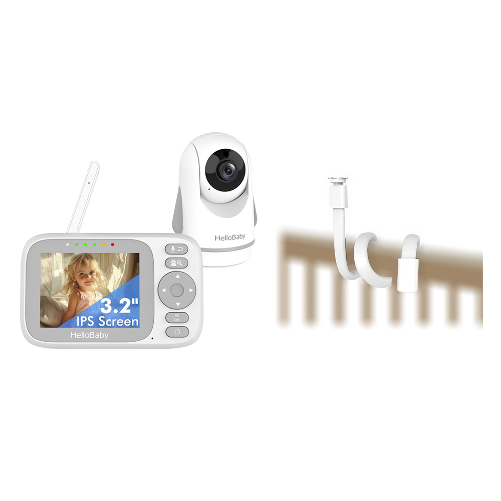 Hello Baby - 3.2 Inch LCD Video Baby Monitor With Baby Monitor Mount Stand