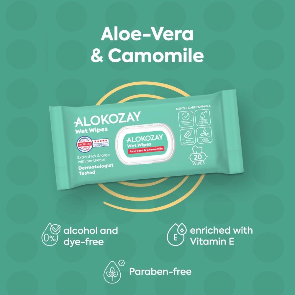 Alokozay - Baby Wet Wipes - Aloe Vera & Camomile - Pack of 2 - 40 Wipes