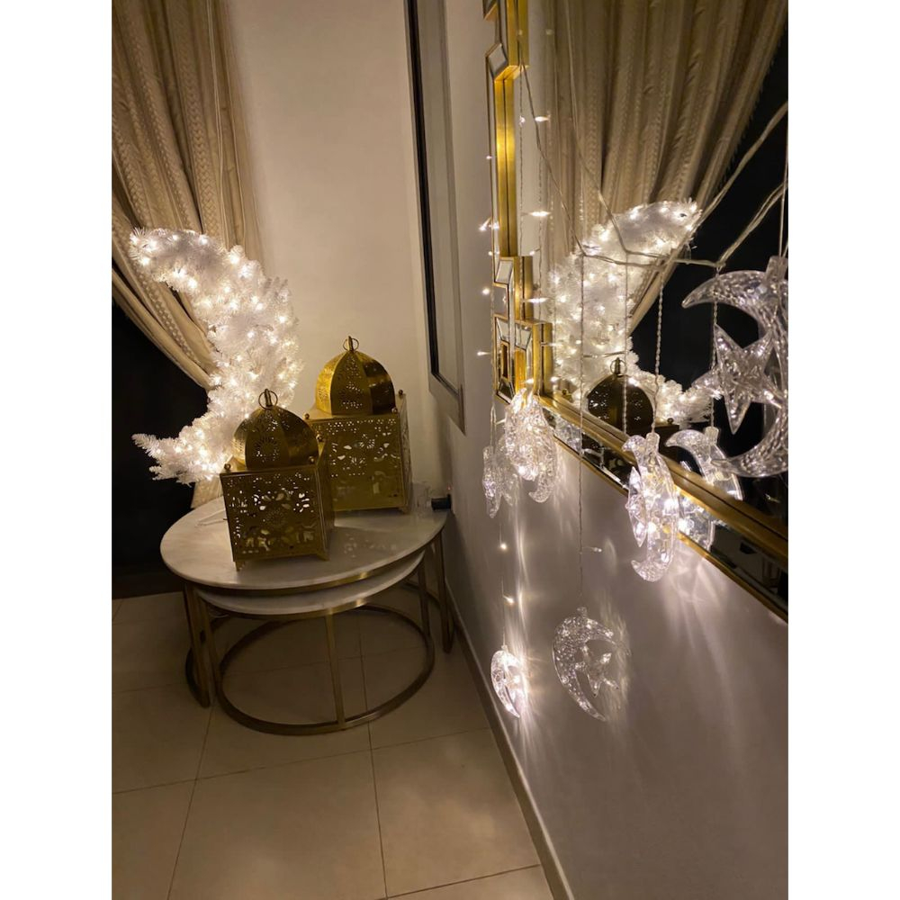 Ramadan Crescent Prelit 90cm/3ft - Green