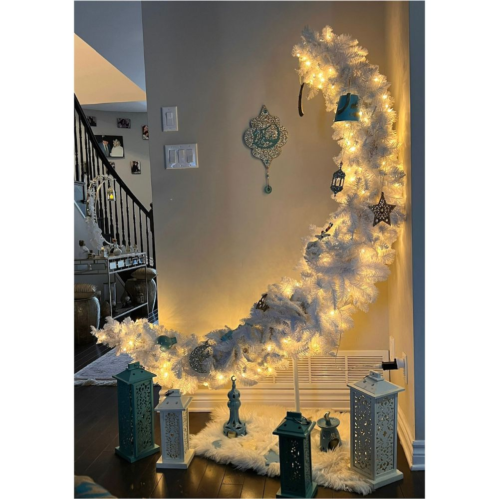 Ramadan Crescent - Prelit 180cm/6ft - White