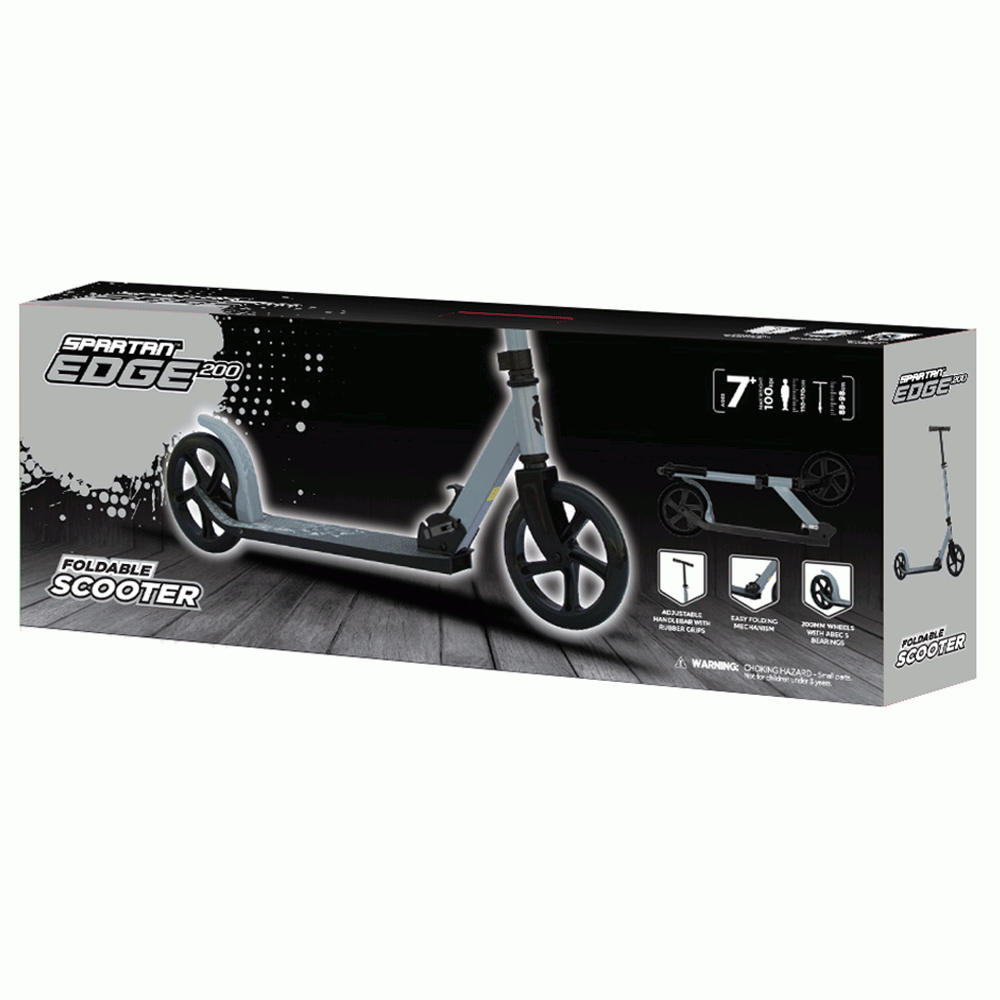 Spartan - 200mm Folding Scooters - Grey